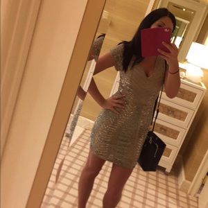 Parker black sequin dress. Excellent condition.